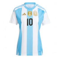 Argentina Lionel Messi #10 Replica Home Shirt Ladies Copa America 2024 Short Sleeve